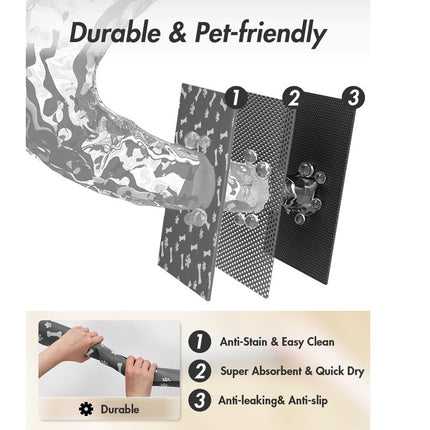 Pet Feeding Mat-Absorbent Dog Mat For Food