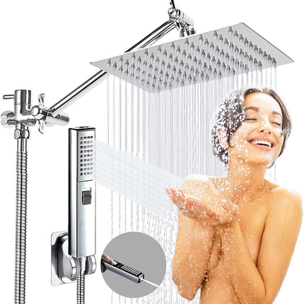 Juego de cabezal de ducha presurizado de acero inoxidable para baño