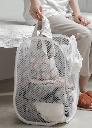 Foldable Nylon Mesh Laundry Basket