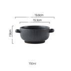 Dark Blue / 7.6in binaural bowl