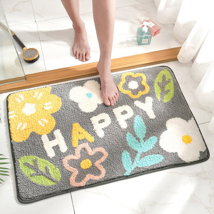 Alfombrillas de baño con dibujos animados para el hogar, absorbentes y antideslizantes.