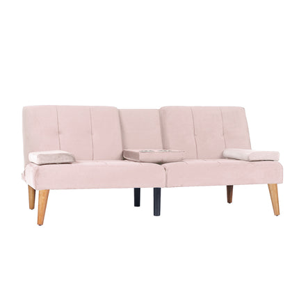 Modern Velvet Upholstered Futon Sofa Bed