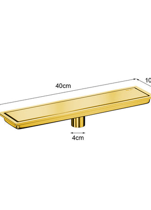 Desagüe de suelo para ducha de baño rectangular de acero inoxidable
