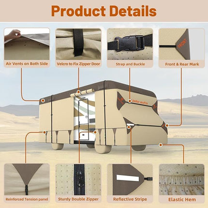 Class C RV Cover 2025 Upgraded Heavy Duty 7