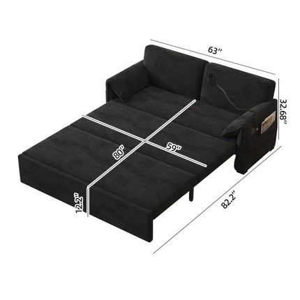 63-inch Large Folding Sofa Bed
