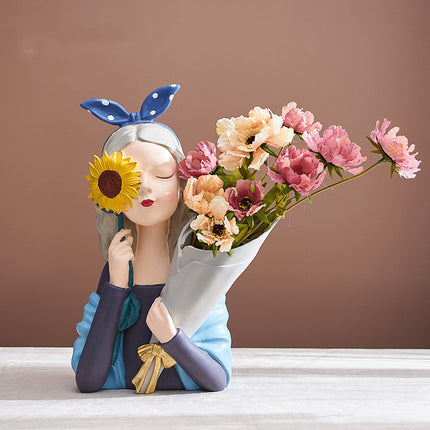 Abstract Girl Resin Sculpture