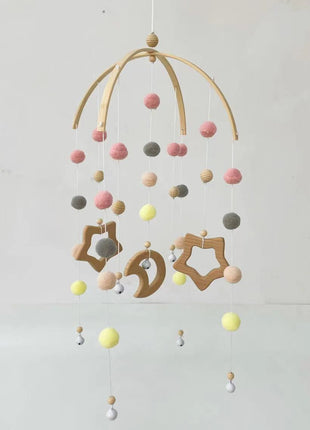 Campana redonda de bola de pelo para decoración de habitación infantil