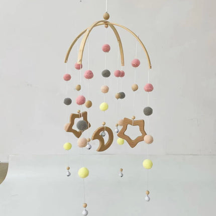 Campana redonda de bola de pelo para decoración de habitación infantil