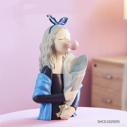 Abstract Girl Resin Sculpture