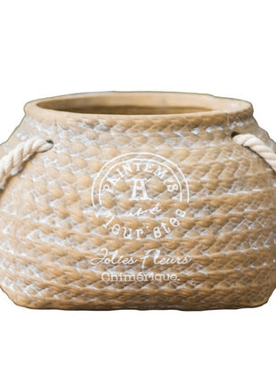 Woven Ceramic Flower Pot