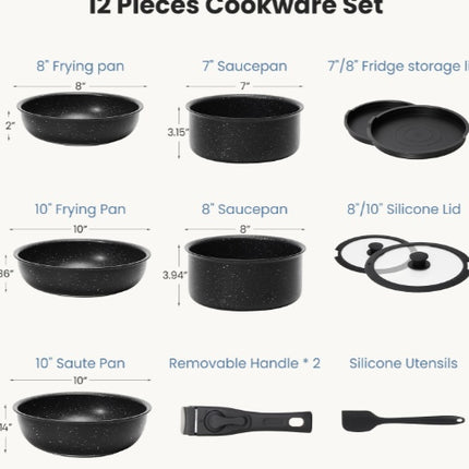 12-Piece Nonstick Cookware Set