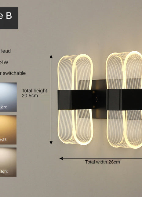 Lámpara de pared de estilo nórdico dorado