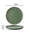 Verde oscuro / Plato poco profundo de 10 pulgadas