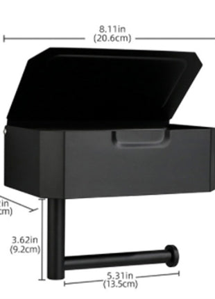 Caja de pañuelos de acero inoxidable para baño sin perforaciones