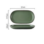 Dark Green / 12in fish plate