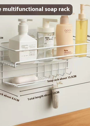 No-Drill Bathroom Storage Shelf