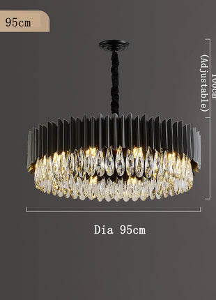 Modern Black Crystal Chandelier ⭐