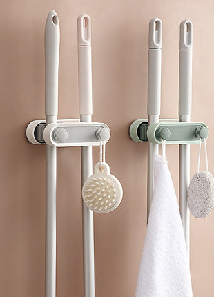 Gancho para trapeador de baño con doble botón