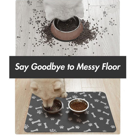 Pet Feeding Mat-Absorbent Dog Mat For Food