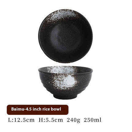 Household Ceramic Bowl Retro Tableware