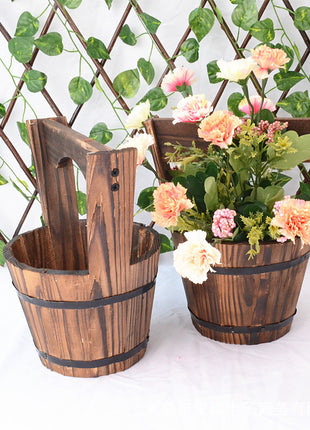 Carbonized Wooden Succulent Planter