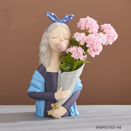 Abstract Girl Resin Sculpture
