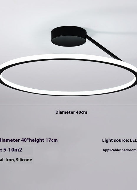 Lámpara de techo LED moderna y sencilla para habitación, iluminación redonda