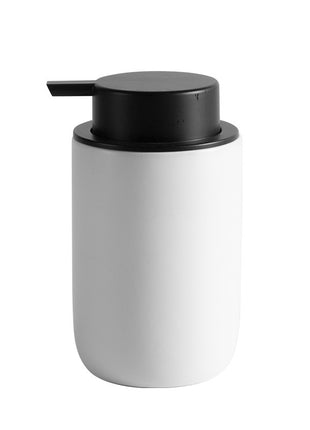 Juego de accesorios de baño negro mate con dispensador de jabón de plástico