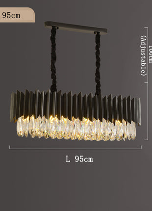 Modern Black Crystal Chandelier ⭐