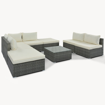 Outdoor Patio Furniture Set, Garden Wicker Sofa, Single Sofa Combinable