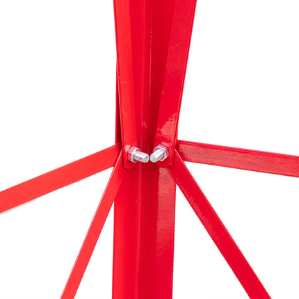 8FT Weather Resistant Yard Garden Windmill Red