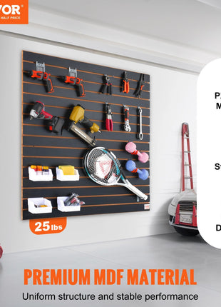 Black Garage Slatwall Panels