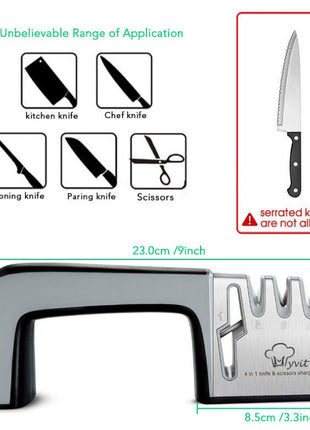 4-in-1 Kitchen Knife Sharpener