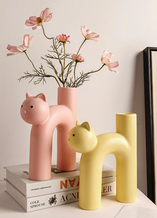 Cute Cat Vase