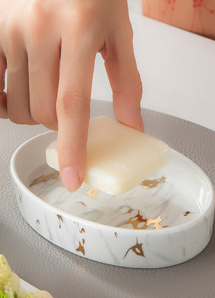 Kit de lavado de baño de mármol de cerámica