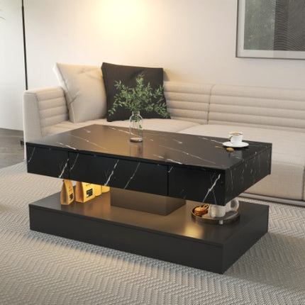 6.93IN High LED Coffee Table, Modern Coffee Table For Living Room