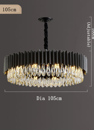 Modern Black Crystal Chandelier ⭐
