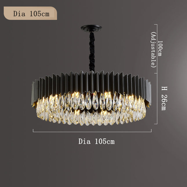 Modern Black Crystal Chandelier ⭐