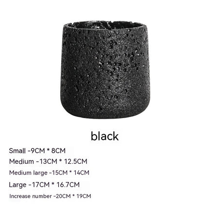 Nordic Cement Flowerpot Creative Volcanic Rock Breathable Greenery Potted Pot