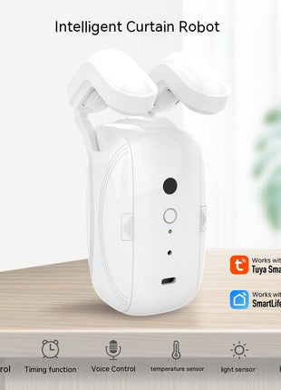 Cortina eléctrica robot con wifi para casa inteligente, varilla romana, compañero de cortina eléctrica
