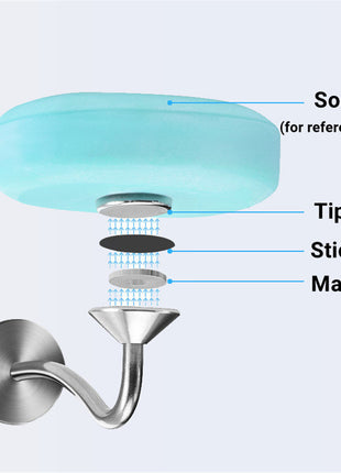 Jabonera magnética para baño tipo S
