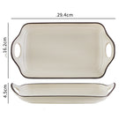 Beige de doble oreja rectangular