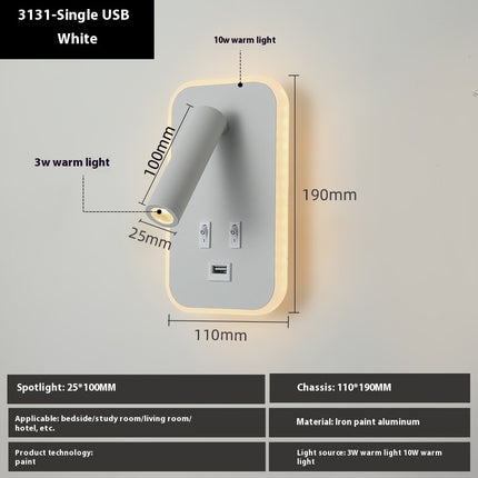 Modern Minimalist Master Bedroom Living Room Wall Lamp