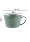 Dark green breakfast cup