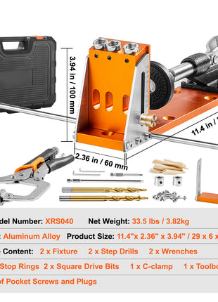 34-Piece Pocket Hole Jig Kit ⭐