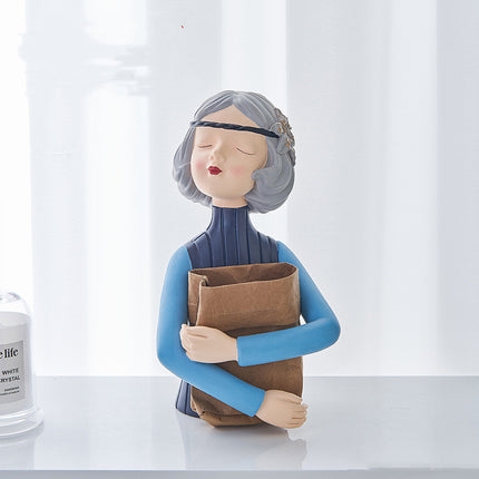 Abstract Girl Resin Sculpture