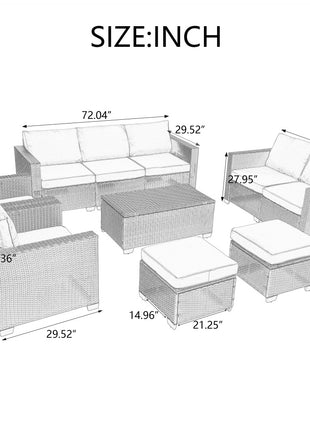 Juego de muebles de patio 