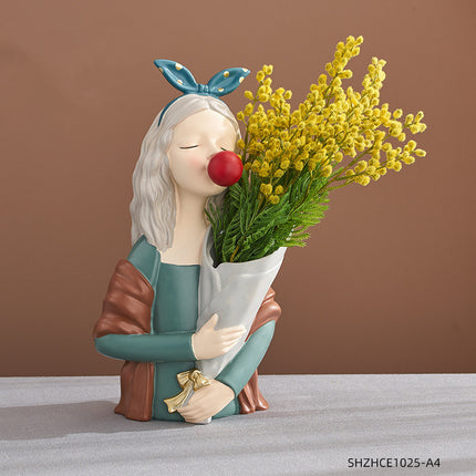 Abstract Girl Resin Sculpture