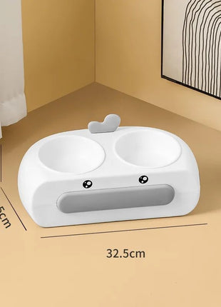 Duck-Shaped Double Pet Bowl