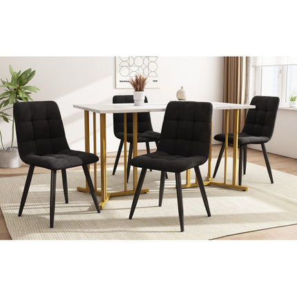 Metal Framed Rectangular Dining Table